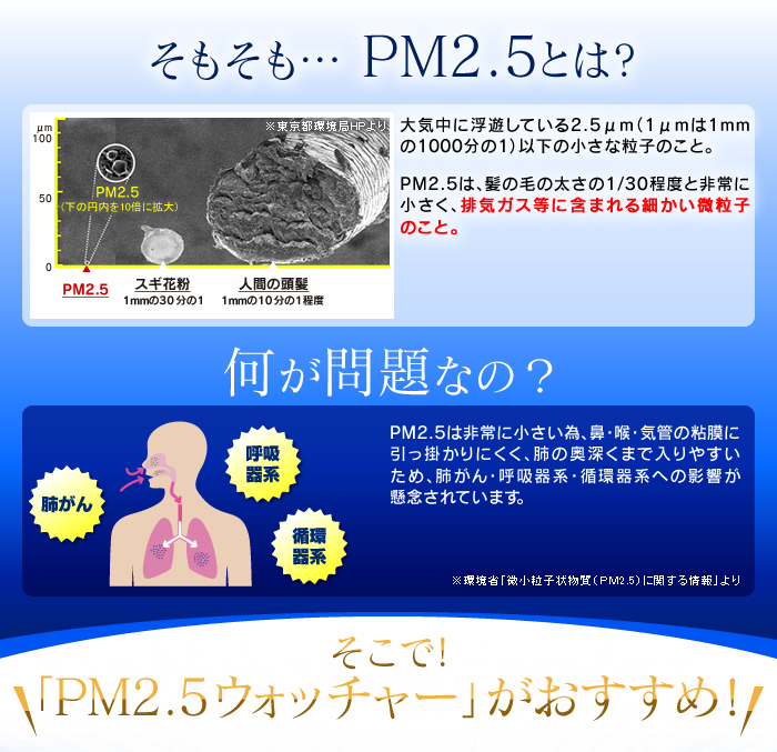 PM2.5とはどんなもの