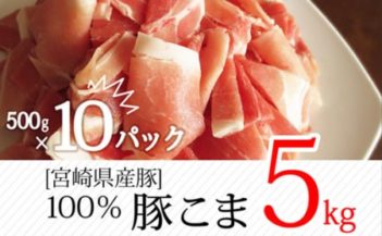 宮崎県産豚 こま肉 合計5kg
