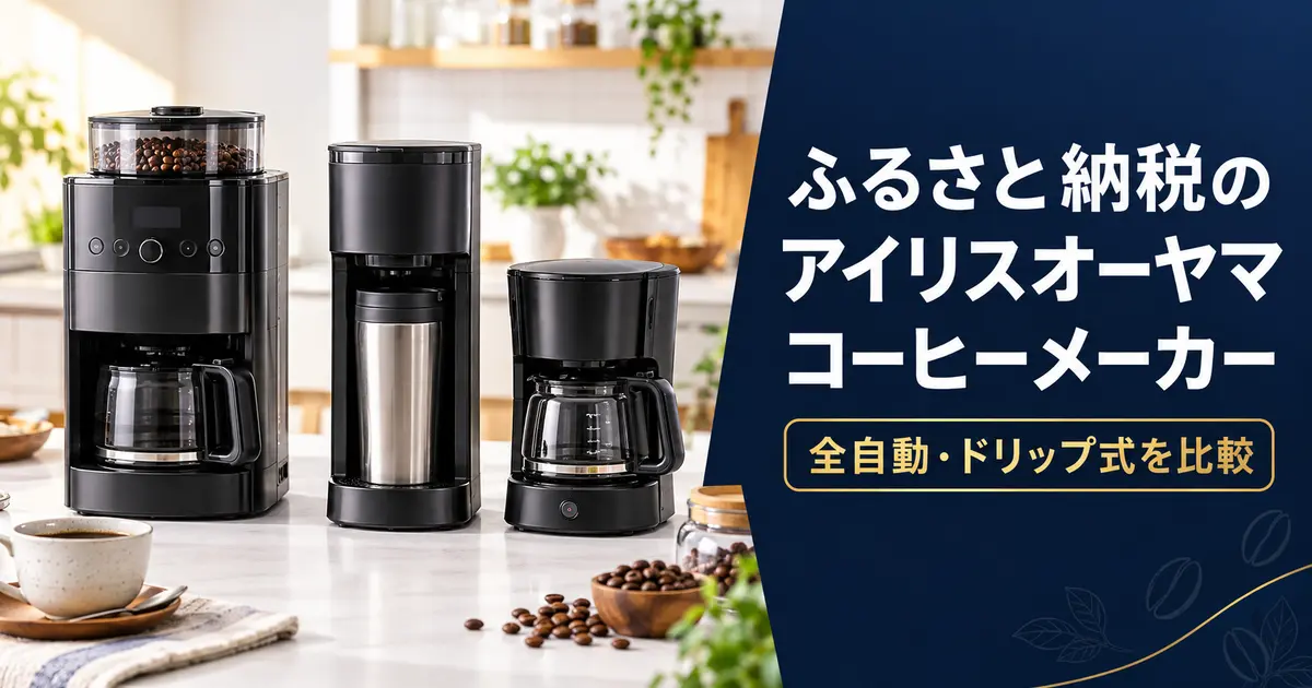 アイリスオーヤマの全自動・ドリップ式コーヒーメーカー3機種を比較