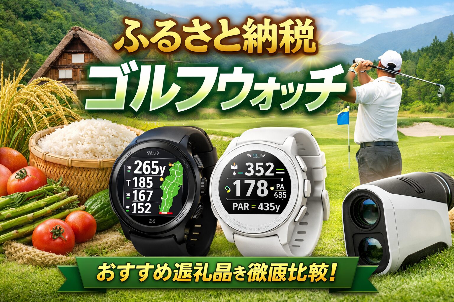 ふるさと納税のゴルフウォッチおすすめ一覧｜腕時計型GPS距離計を比較