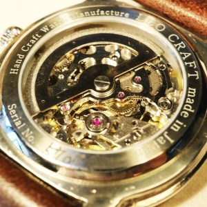 ハンドメイド腕時計（機械式自動巻）ATS-WR181 バックスケルトン