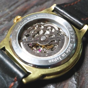ハンドメイド腕時計（機械式自動巻）ATS-WR641 スケルトンシースルーバック