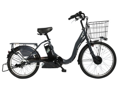 自転車 100％完成納品 PELTECH ペルテック 後 チャイルドシート付 子ども乗せ 適用 電動アシスト自転車 前24 後20 内装3段 TDH-408L-CH 電動自転車 グレイ