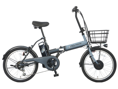 自転車 PELTECH ペルテック ノーパンクタイヤ 折りたたみ 電動アシスト自転車 20インチ 外装6段変速 TDN-208LN 簡易組立必要 電動自転車 ブルー
