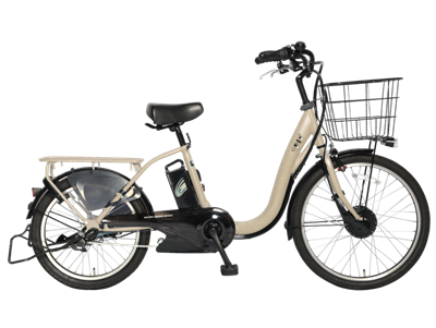 自転車 100％完成納品 PELTECH ペルテック 後 チャイルドシート付 子ども乗せ 適用 電動アシスト自転車 前24 後20 内装3段 TDH-408L-CH 電動自転車 ベージュ