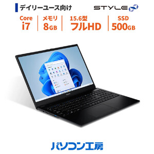 パソコン工房 4年間物損保証 15型ノートPC Core i7/SSD/No.359