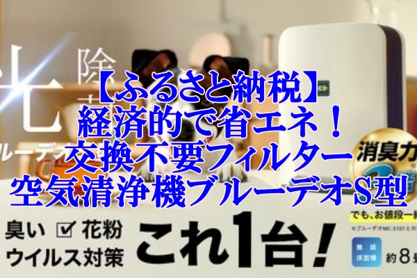 【ふるさと納税】経済的で省エネ！交換不要フィルターの空気清浄機ブルーデオS型