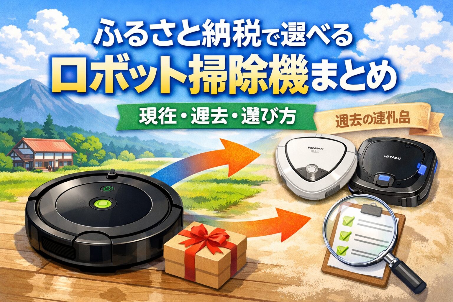 ふるさと納税で選べるロボット掃除機の現在の掲載状況と選び方をまとめたガイド画像