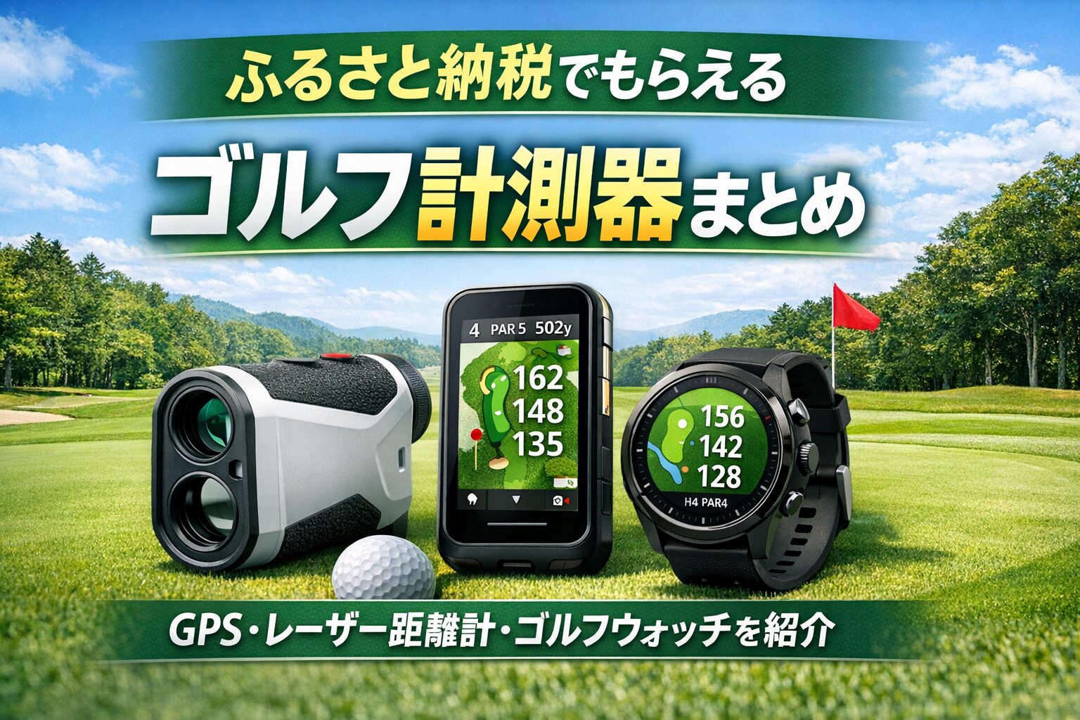 ふるさと納税でもらえるゴルフ計測器まとめ｜GPS距離計・レーザー距離計・ゴルフウォッチを紹介