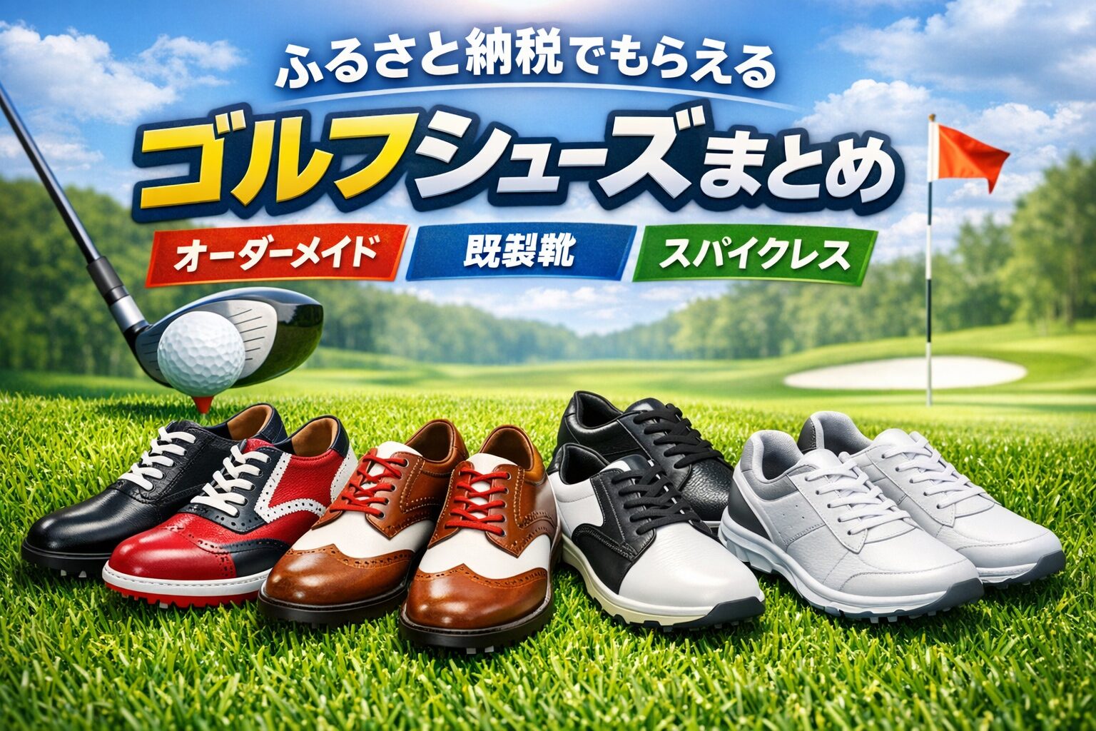 ふるさと納税 ゴルフシューズ返礼品（オーダーメイド・既製靴・スパイクレス）