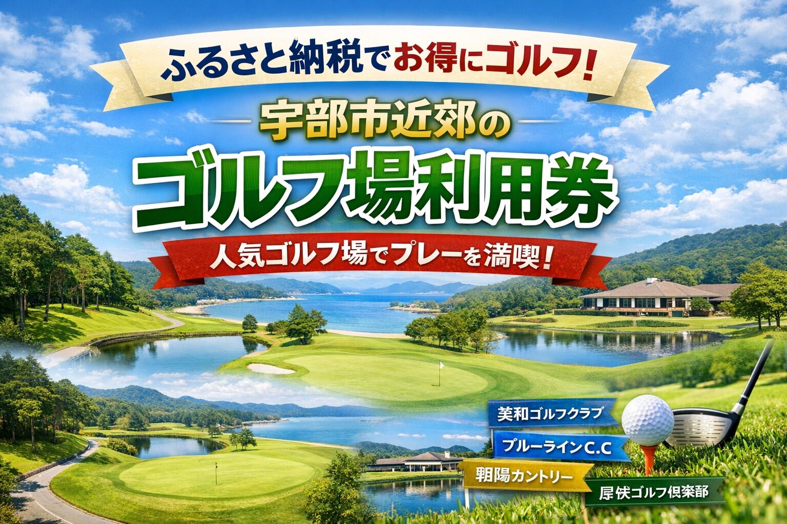 宇部市 ふるさと納税 ゴルフ場利用券 山口 ゴルフ場 プレー券 美和ゴルフクラブ ブルーラインカントリー倶楽部 厚狭ゴルフ倶楽部