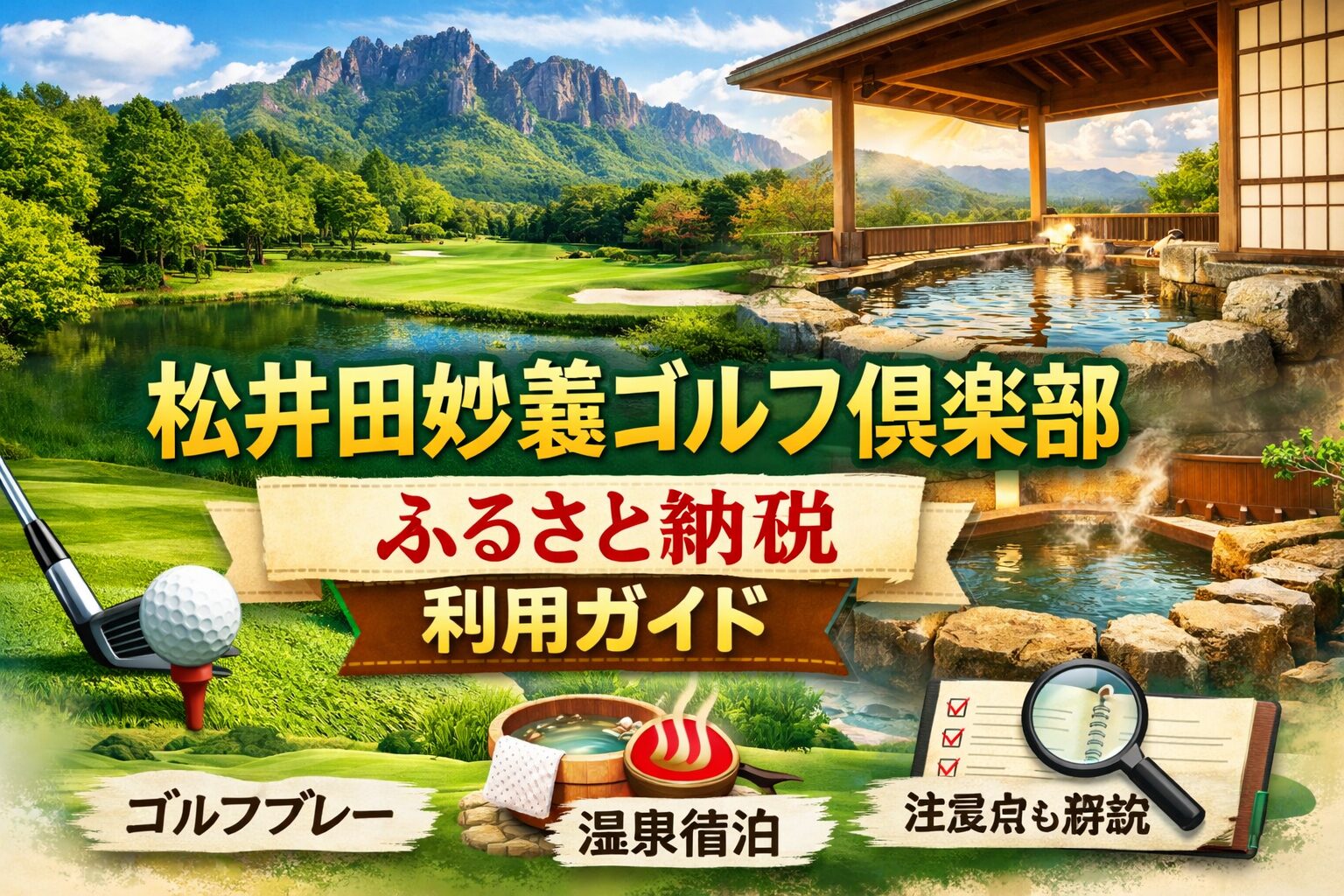 松井田妙義ゴルフ倶楽部はふるさと納税で利用可能？宿泊とゴルフを組み合わせた使い方を解説