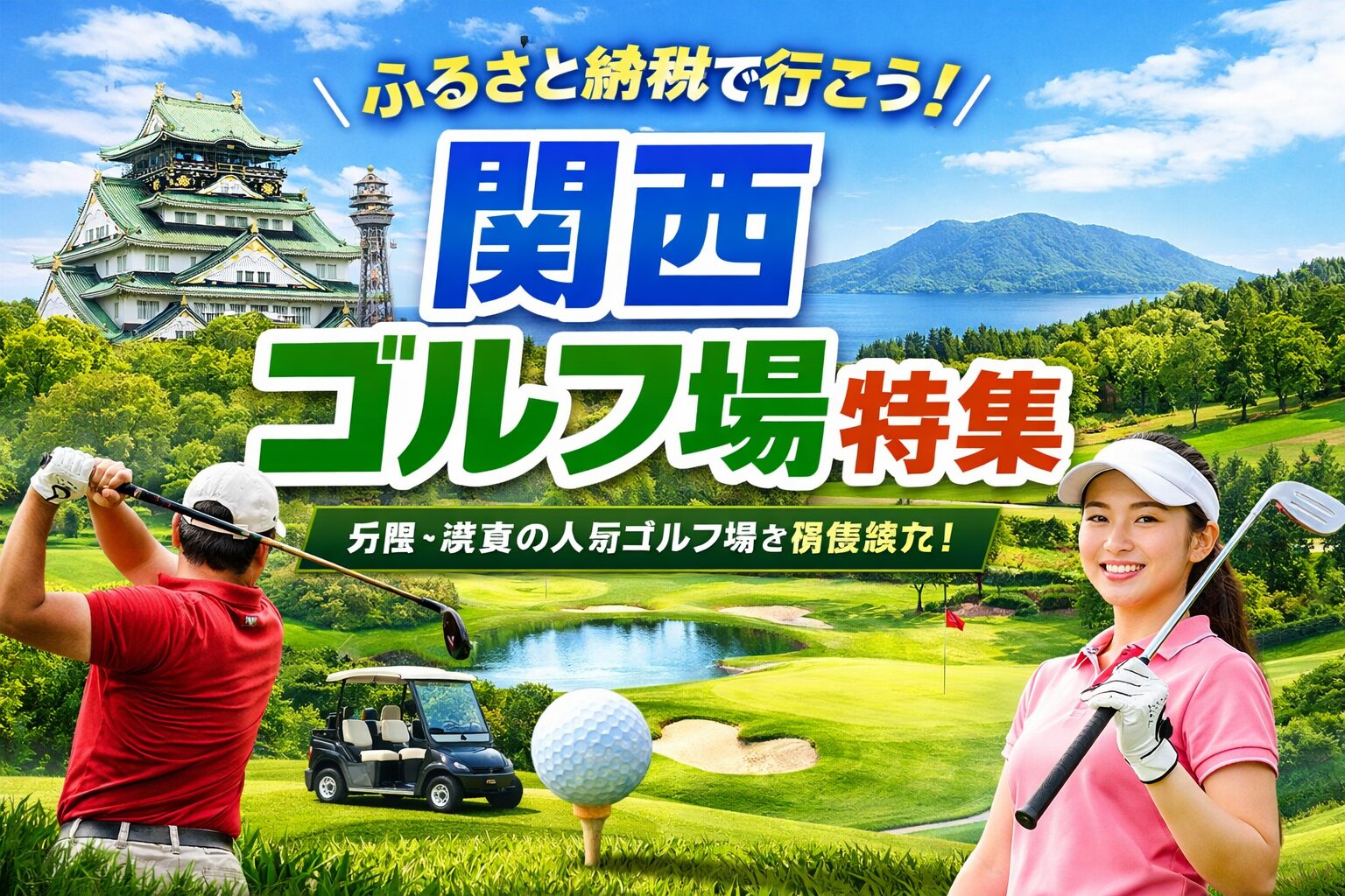 関西のふるさと納税で利用できるゴルフ場特集 兵庫や滋賀の人気コース比較イメージ
