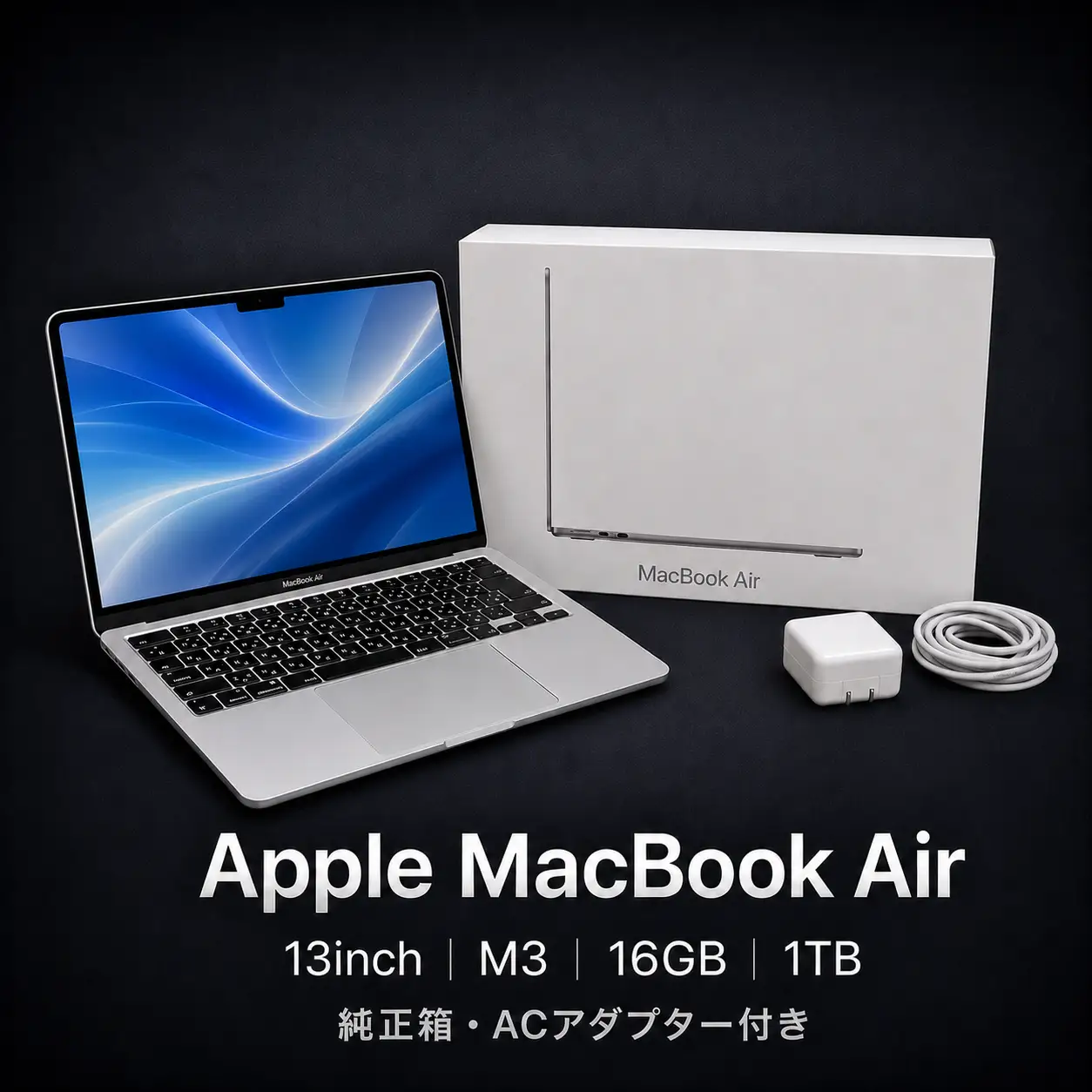 M3搭載13インチMacBook Air 16GB・1TBの厳選整備済み品