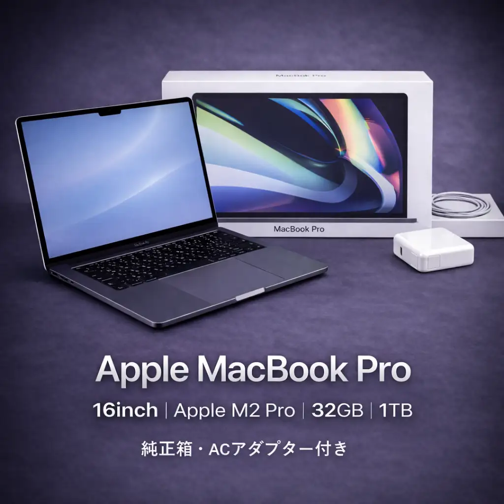 M2 Pro搭載16インチMacBook Pro 32GB・1TB