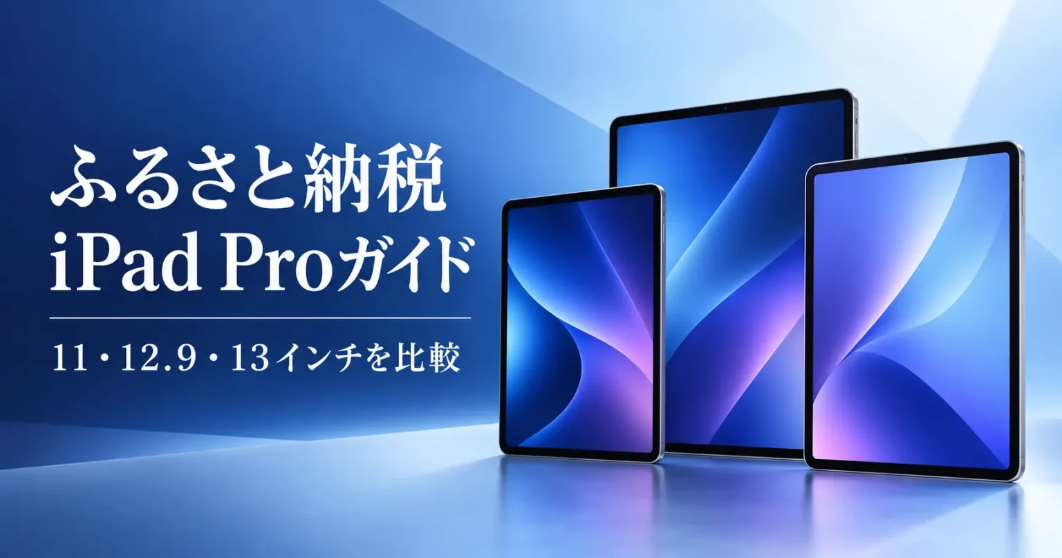 ふるさと納税で選べる11インチ・12.9インチ・13インチのiPad Pro比較